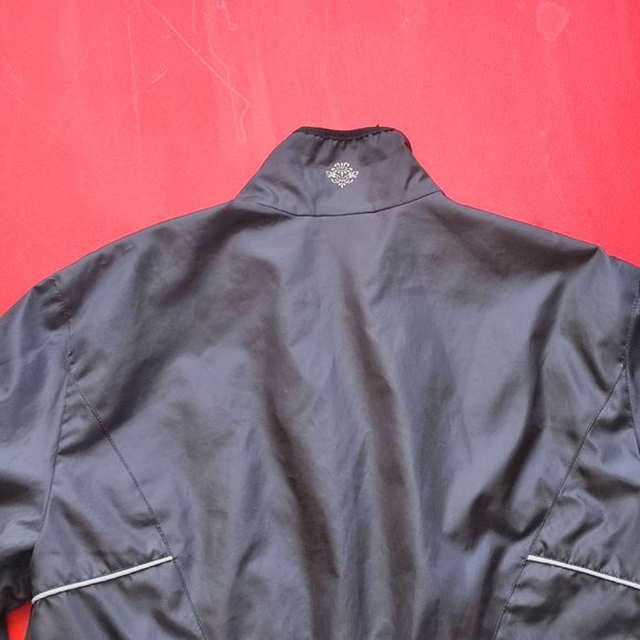 Sportek Platinum windbreaker light coat jacket black pink women's size L - Picture 6 of 8